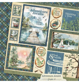 GRAPHIC 45 GRAPHIC 45 ADVENTURE AWAITS SIGNATURE CUT-APART 12x12 CARDSTOCK