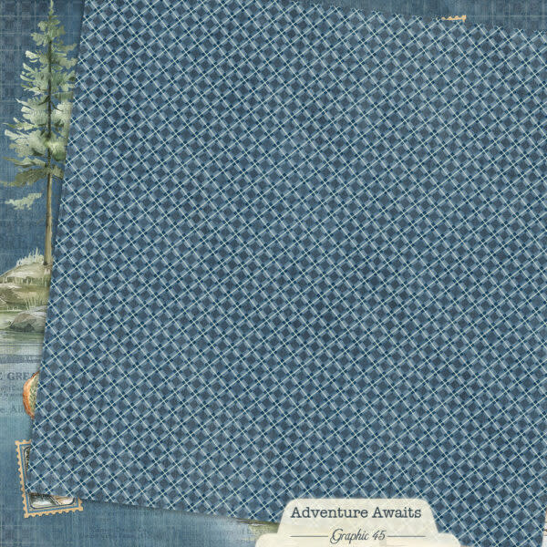 GRAPHIC 45 GRAPHIC 45 ADVENTURE AWAITS BOAT DOCK LAYOUT 12x12 CARDSTOCK