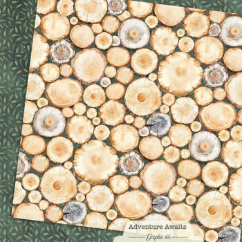 GRAPHIC 45 GRAPHIC 45 ADVENTURE AWAITS TREE RINGS 12x12 CARDSTOCK