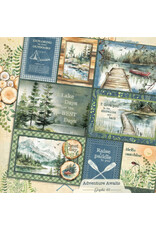 GRAPHIC 45 GRAPHIC 45 ADVENTURE AWAITS JOURNALING CUT-APART 12x12 CARDSTOCK