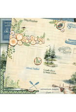 GRAPHIC 45 GRAPHIC 45 ADVENTURE AWAITS JOURNALING CUT-APART 12x12 CARDSTOCK