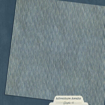 GRAPHIC 45 GRAPHIC 45 ADVENTURE AWAITS MARINE BLUE PATTERN & SOLID SHEET 12x12 CARDSTOCK
