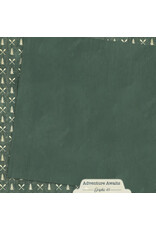 GRAPHIC 45 GRAPHIC 45 ADVENTURE AWAITS EVERGREEN PATTERN & SOLID SHEET 12x12 CARDSTOCK