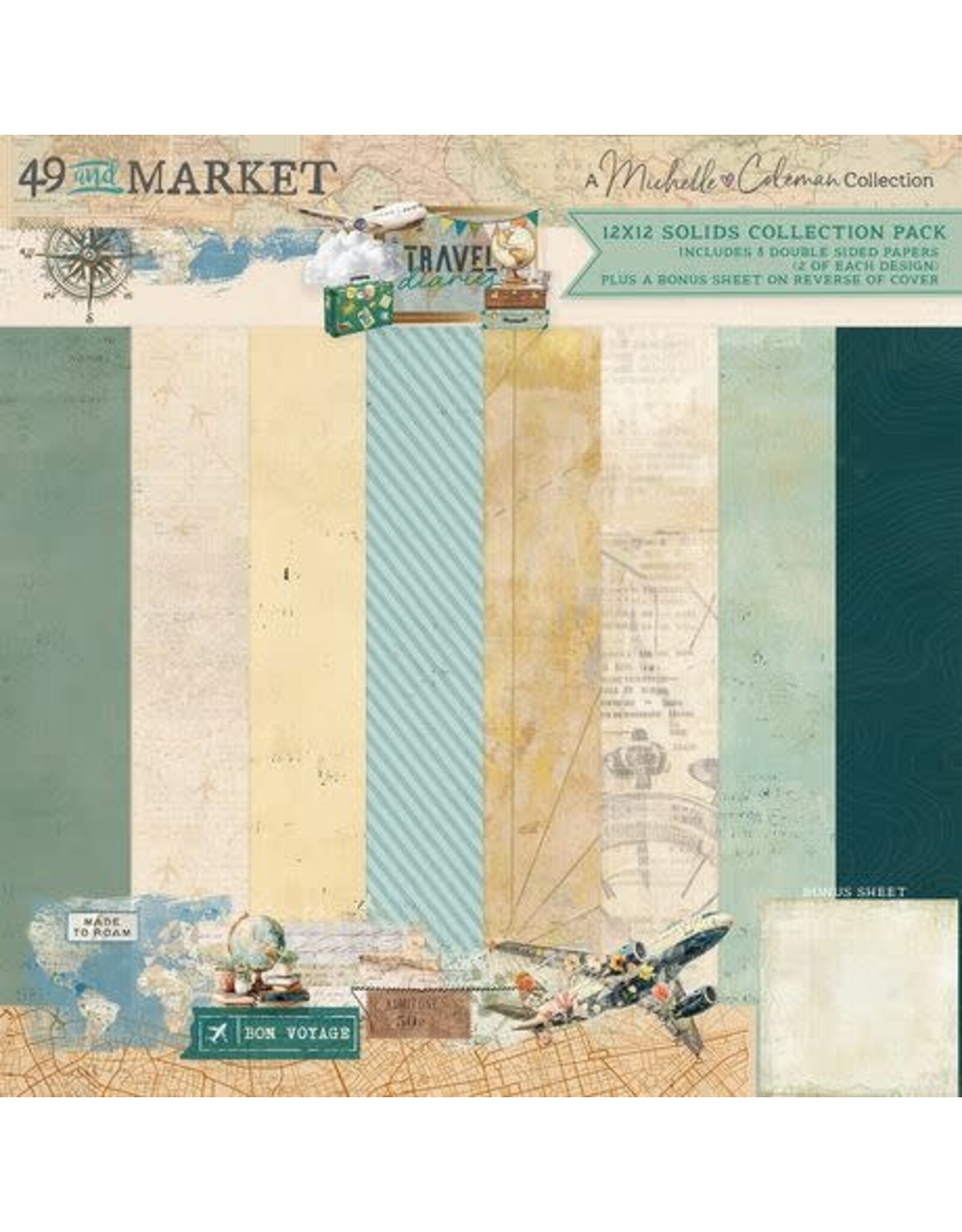 49 AND MARKET 49 AND MARKET TRAVEL DIARIES SOLIDS 12x12 COLLECTION PACK