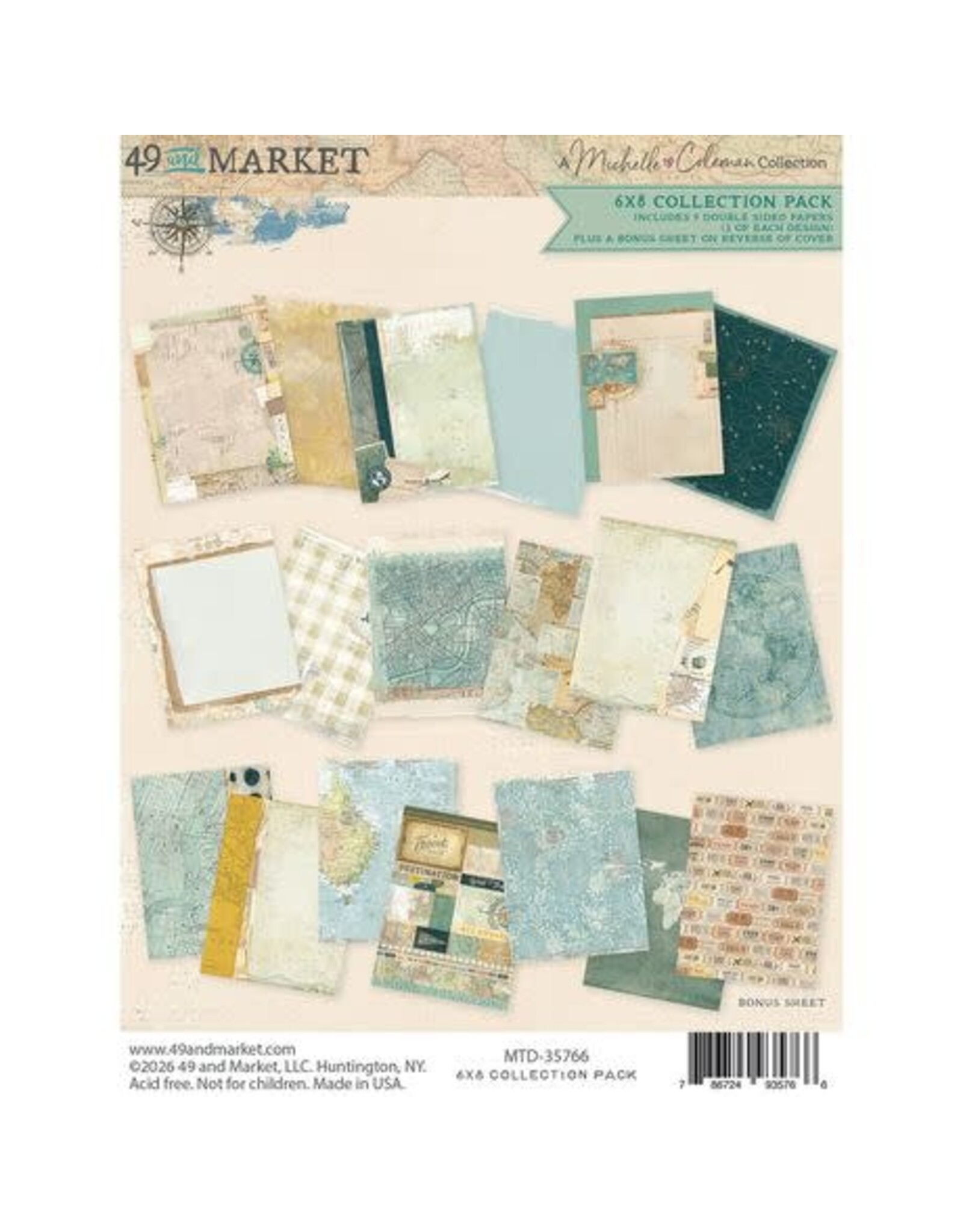 49 AND MARKET 49 AND MARKET TRAVEL DIARIES 6x8 COLLECTION PACK 24 SHEETS