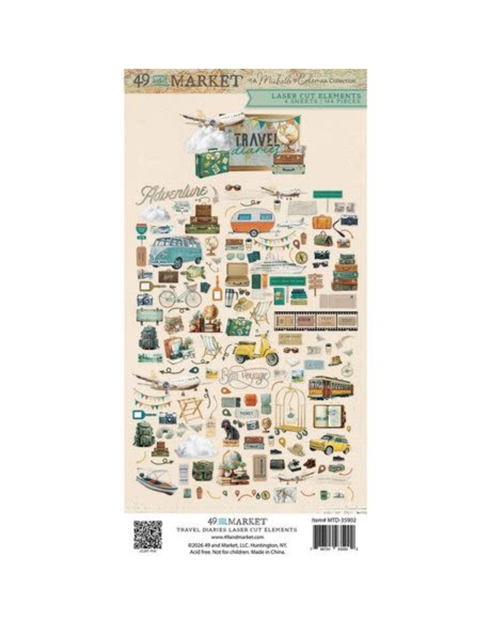 49 AND MARKET 49 AND MARKET TRAVEL DIARIES 6x12 LASER CUT ELEMENTS