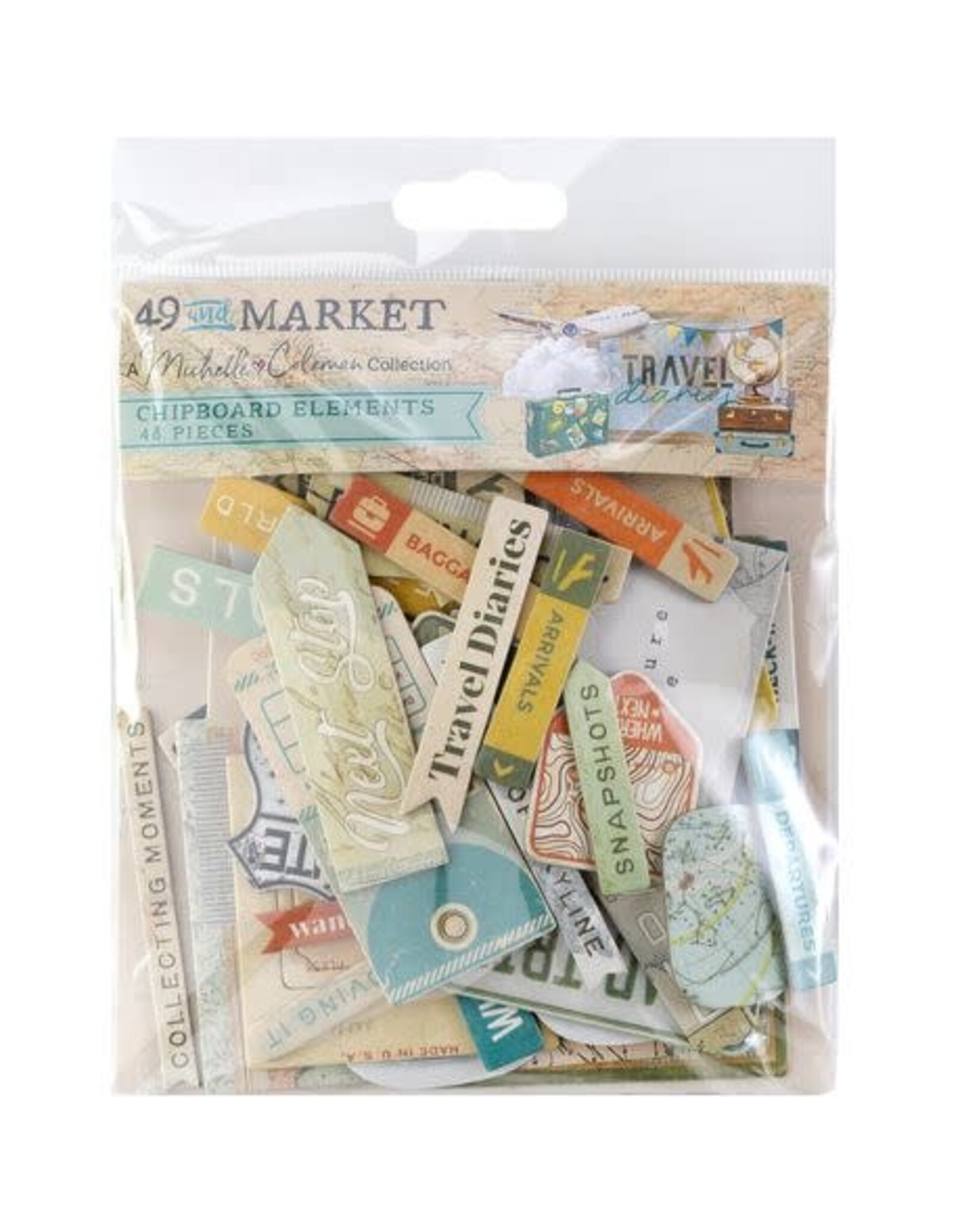 49 AND MARKET 49 AND MARKET TRAVEL DIARIES CHIPBOARD SET 48 PIECES
