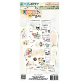 49 AND MARKET 49 AND MARKET GLIMMER AND GLEE 6x12 RUB-ON TRANSFER SET 3/PK