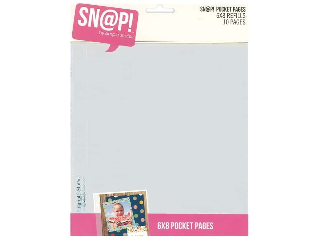 SIMPLE STORIES SIMPLE STORIES SN@P! 6X8 POCKET PAGE REFILLS 10PK