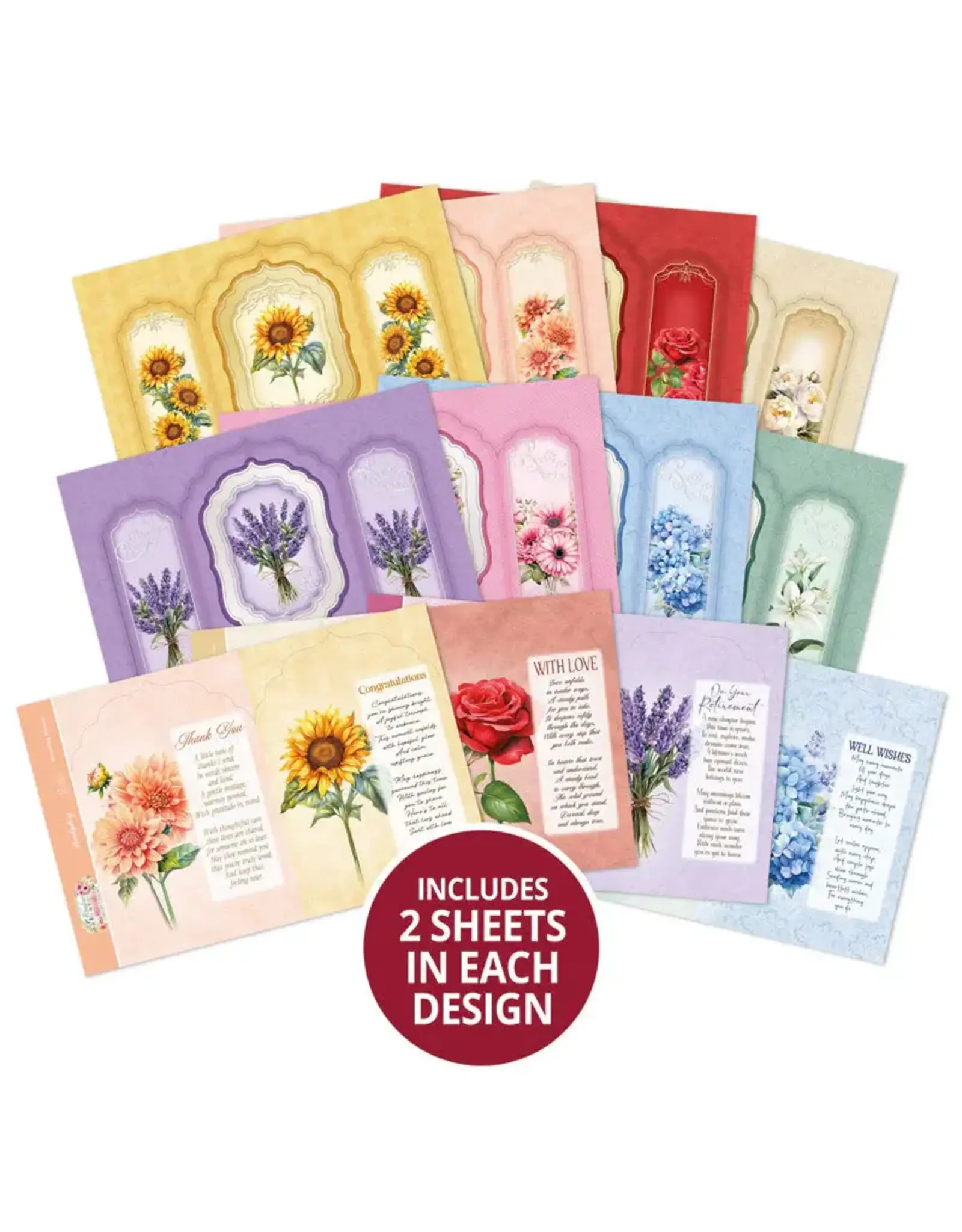 HUNKYDORY CRAFTS LTD. HUNKYDORY FLORAL WISHES CONCEPT CARD KIT