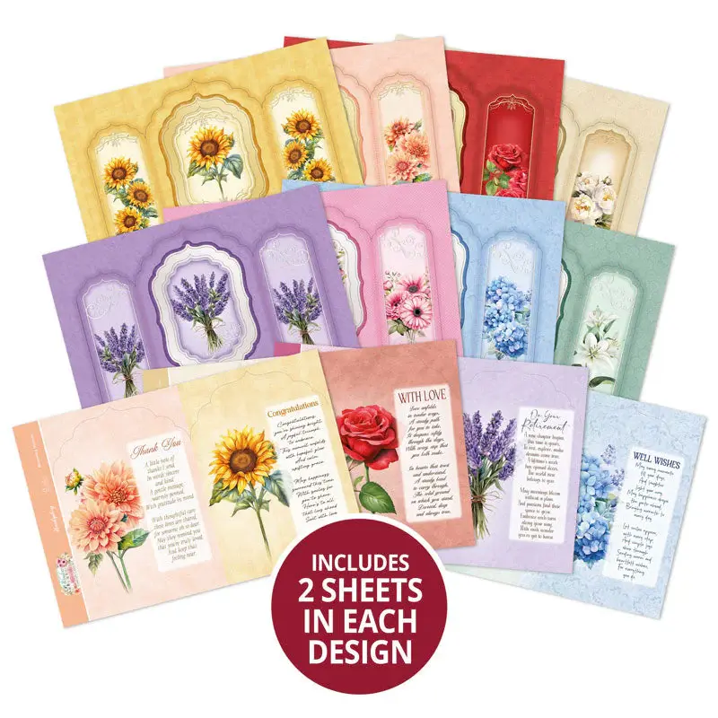 HUNKYDORY CRAFTS LTD. HUNKYDORY FLORAL WISHES CONCEPT CARD KIT