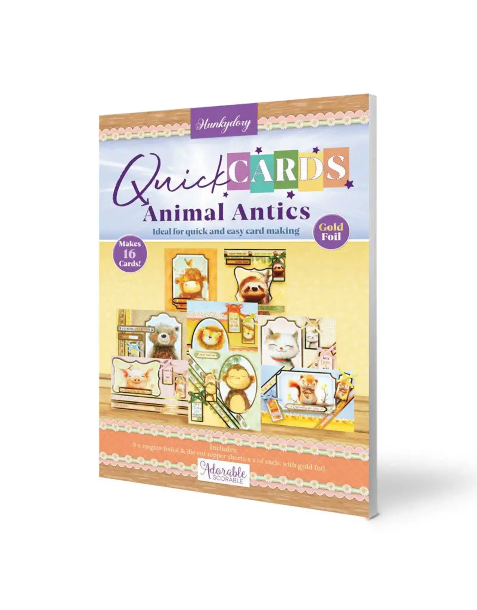 HUNKYDORY CRAFTS LTD. HUNKYDORY ANIMAL ANTICS QUICK CARDS