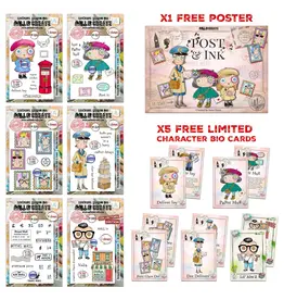 AALL & CREATE AALL & CREATE JANET KLEIN POST &  INK STAMP BUNDLE