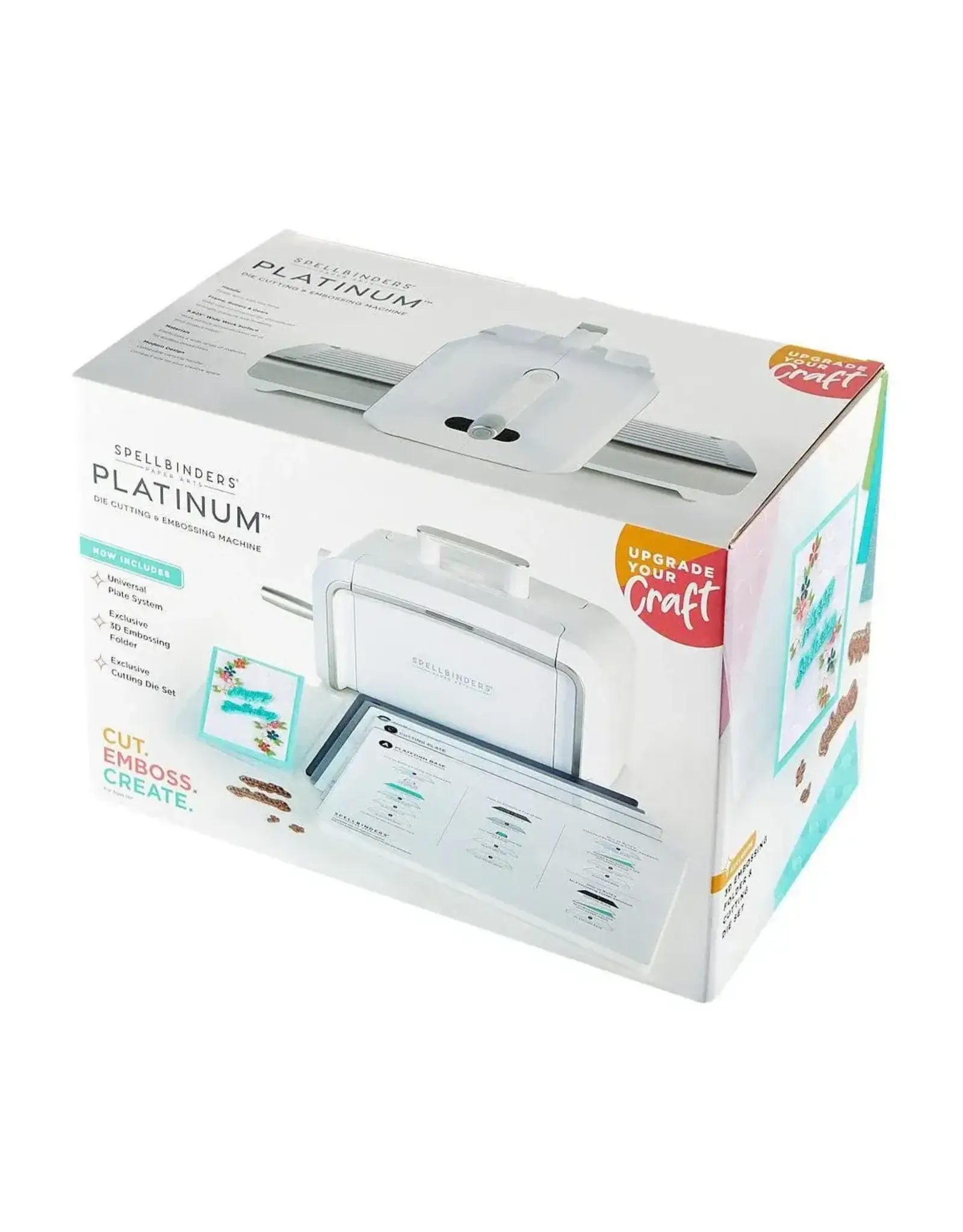 SPELLBINDERS SPELLBINDERS NEW & IMPROVED PLATINUM 6 DIE CUTTING & EMBOSSING MACHINE WITH UNIVERSAL PLATE SYSTEM