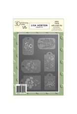 LISA HORTON CRAFTS LISA HORTON CRAFTS MINI TAGS 5x7 3D EMBOSSING FOLDER AND DIE SET
