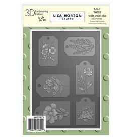 LISA HORTON CRAFTS LISA HORTON CRAFTS MINI TAGS 5x7 3D EMBOSSING FOLDER AND DIE SET
