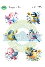 SIMPLE A SOUHAITS SIMPLE À SOUHAIT OISEAUX PASTELS IMAGES À DÉCOUPER