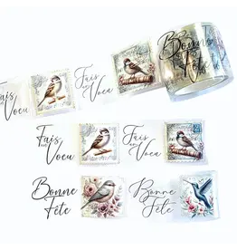 SIMPLE A SOUHAITS SIMPLE À SOUHAIT OISEAUX TRANSPARENT STICKERS