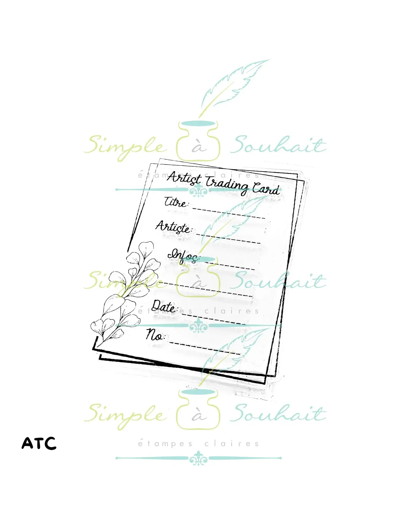 SIMPLE A SOUHAITS SIMPLE À SOUHAIT ATC FEUILLAGE CLEAR STAMP