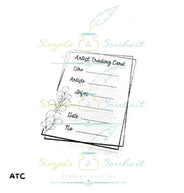 SIMPLE A SOUHAITS SIMPLE À SOUHAIT ATC FEUILLAGE CLEAR STAMP