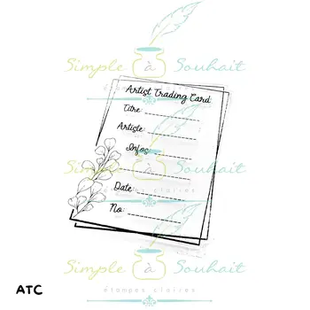 SIMPLE A SOUHAITS SIMPLE À SOUHAIT ATC FEUILLAGE CLEAR STAMP