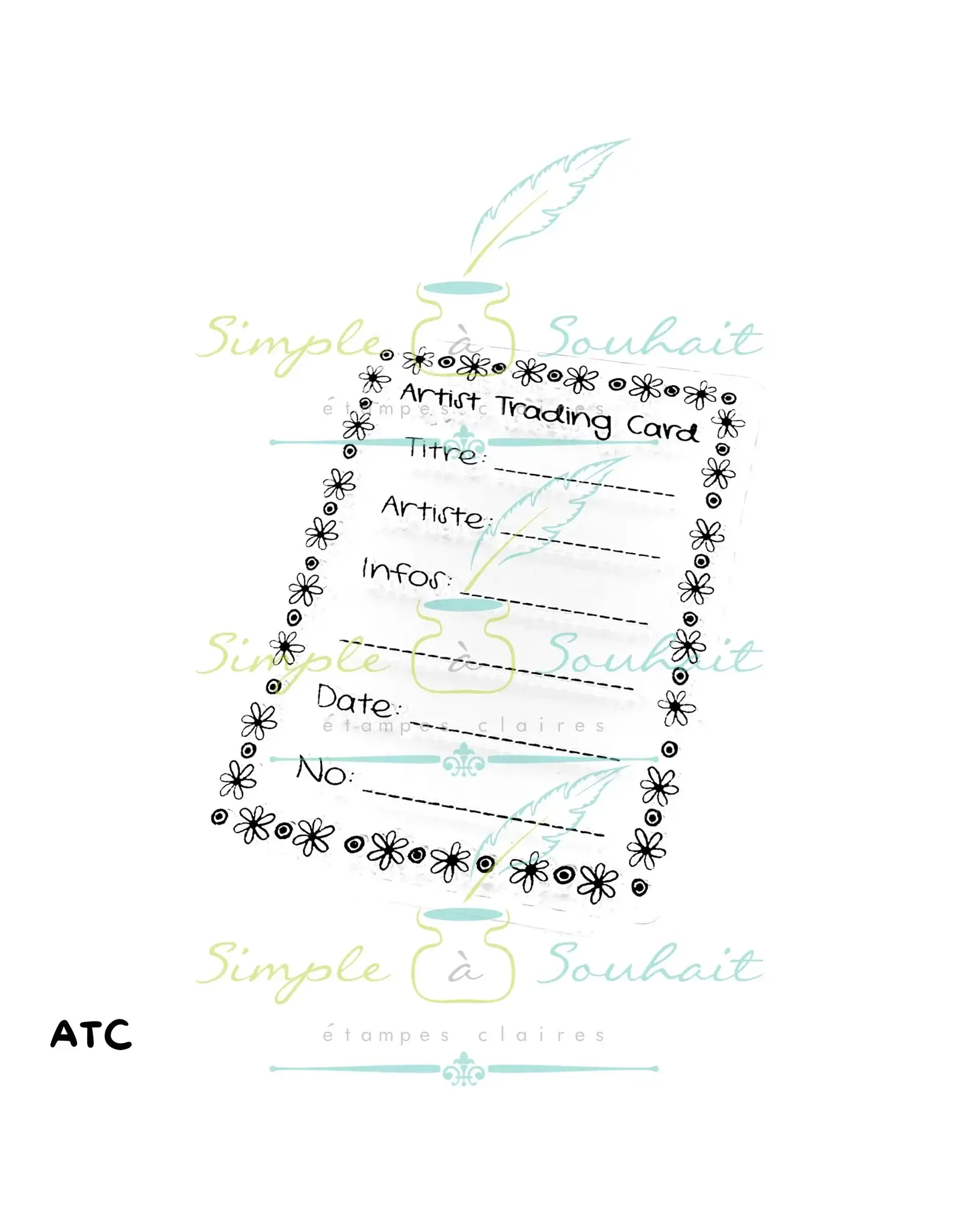 SIMPLE A SOUHAITS SIMPLE À SOUHAIT ATC FUNKY CLEAR STAMP