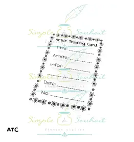 SIMPLE A SOUHAITS SIMPLE À SOUHAIT ATC FUNKY CLEAR STAMP