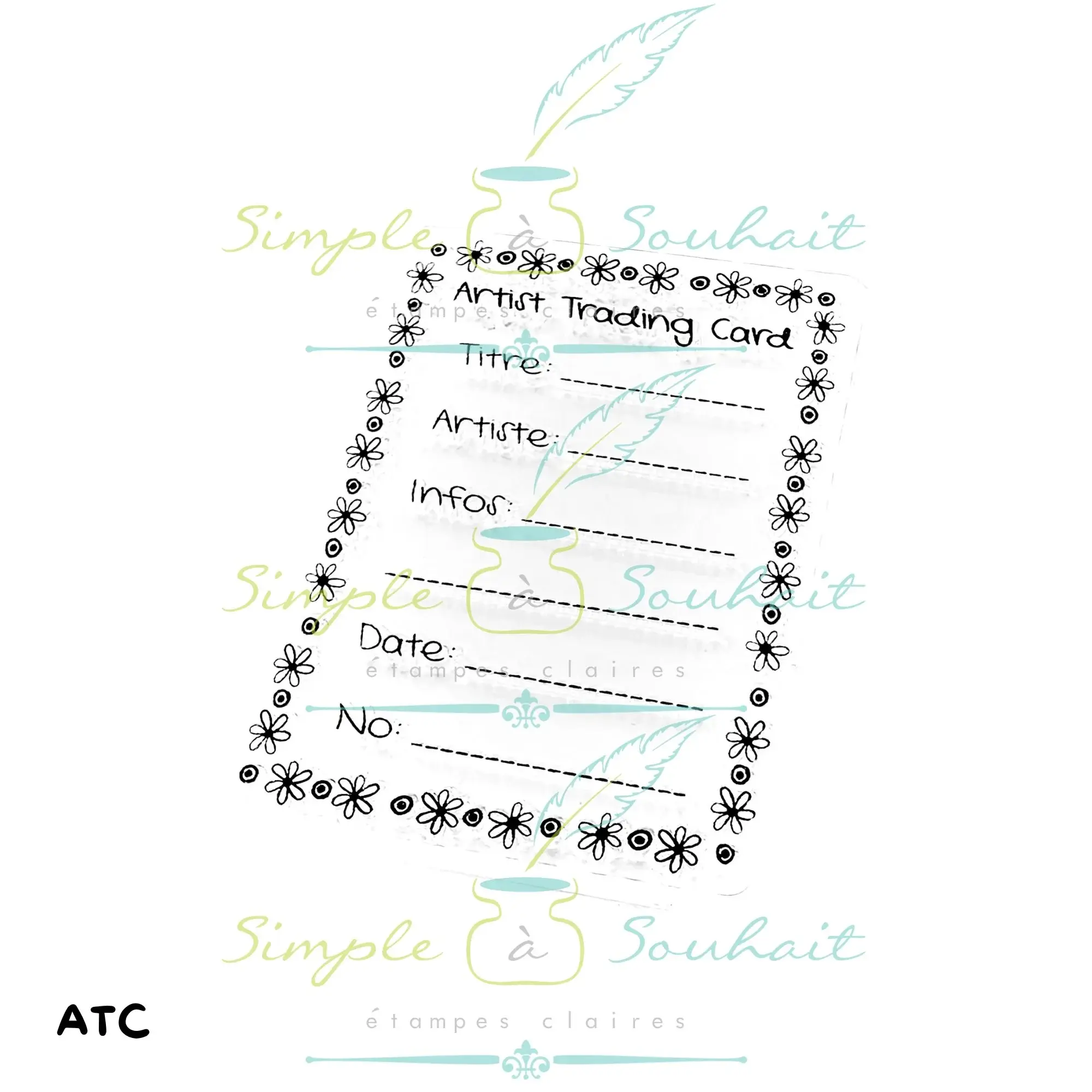 SIMPLE À SOUHAITS SIMPLE À SOUHAIT ATC FUNKY CLEAR STAMP