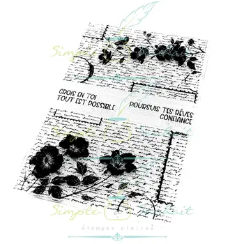 SIMPLE A SOUHAITS SIMPLE À SOUHAIT MOTIFS FLORAUX CLEAR STAMP