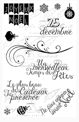 SIMPLE À SOUHAITS SIMPLE A SOUHAITS JOYEUX NOEL #2 CLEAR STAMP SET