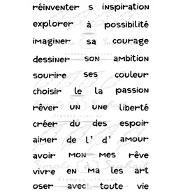 SIMPLE A SOUHAITS SIMPLE À SOUHAIT ART JOURNAL CLEAR STAMP SET