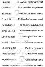 SIMPLE A SOUHAITS SIMPLE A SOUHAIT MINI MOTS #1 CLEAR STAMP SET