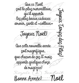 SIMPLE A SOUHAITS SIMPLE À SOUHAIT SOUHAITS NOËL #1 CLEAR STAMP SET