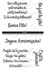 SIMPLE A SOUHAITS SIMPLE À SOUHAIT SOUHAITS FÊTE #1 CLEAR STAMP SET