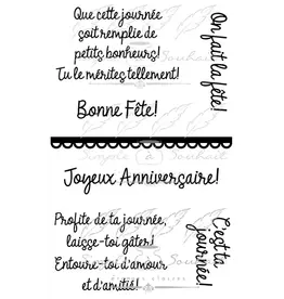 SIMPLE A SOUHAITS SIMPLE À SOUHAIT SOUHAITS FÊTE #1 CLEAR STAMP SET