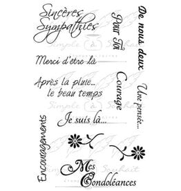 SIMPLE A SOUHAITS SIMPLE À SOUHAIT SYMPATHIES CLEAR STAMP SET