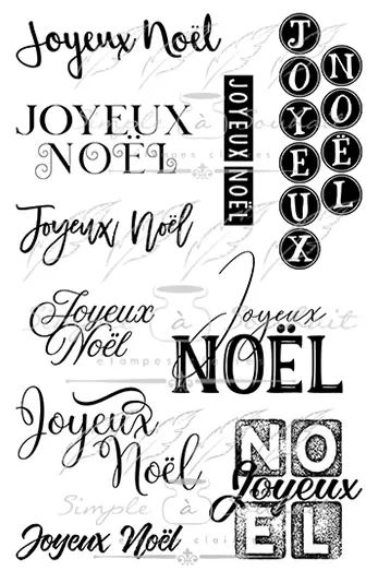 SIMPLE À SOUHAITS SIMPLE À SOUHAIT JOYEUX NOËL DIVERS CLEAR STAMP SET