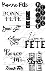 SIMPLE A SOUHAITS SIMPLE À SOUHAIT BONNE FÊTE DIVERS CLEAR STAMP SET