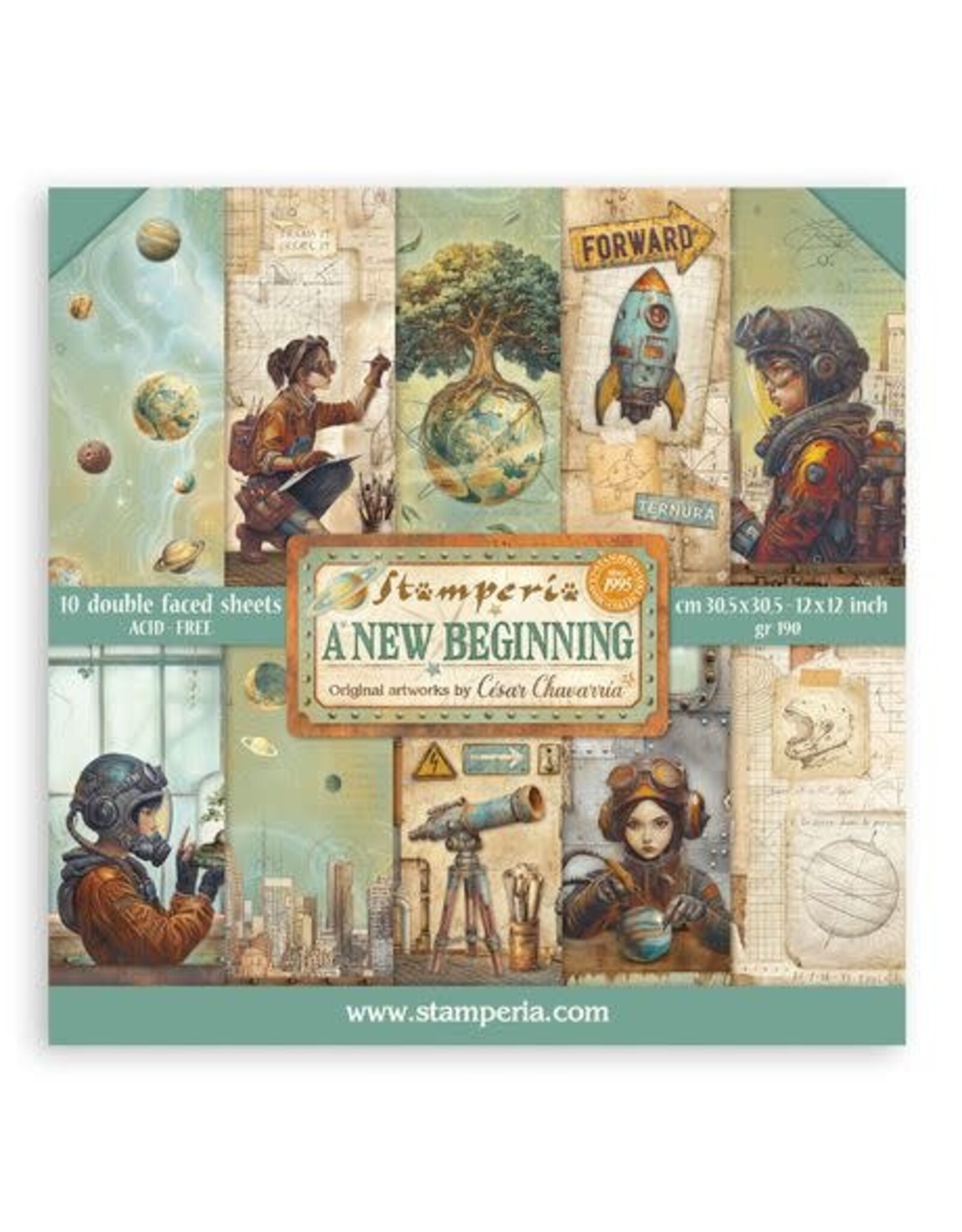 STAMPERIA STAMPERIA A NEW BEGINNING 12x12 PAPER PACK 10 SHEETS