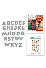 SPELLBINDERS SPELLBINDERS SAY CHEESE CLASSIC MOUSE ALPHABET ETCHED DIE SET