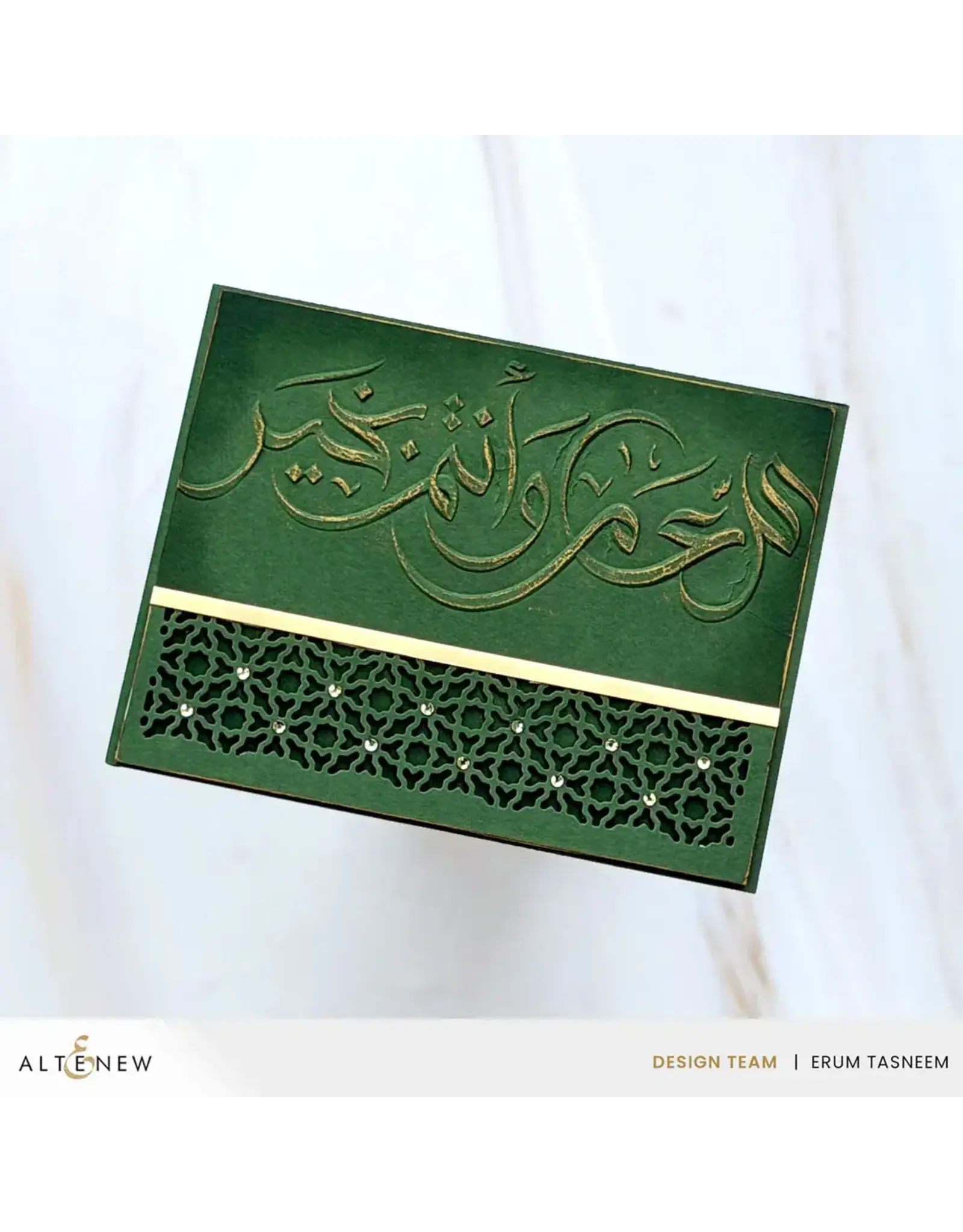 ALTENEW ALTENEW NEW YEAR ARABIC CALLIGRAPHY 3D EMBOSSING FOLDER