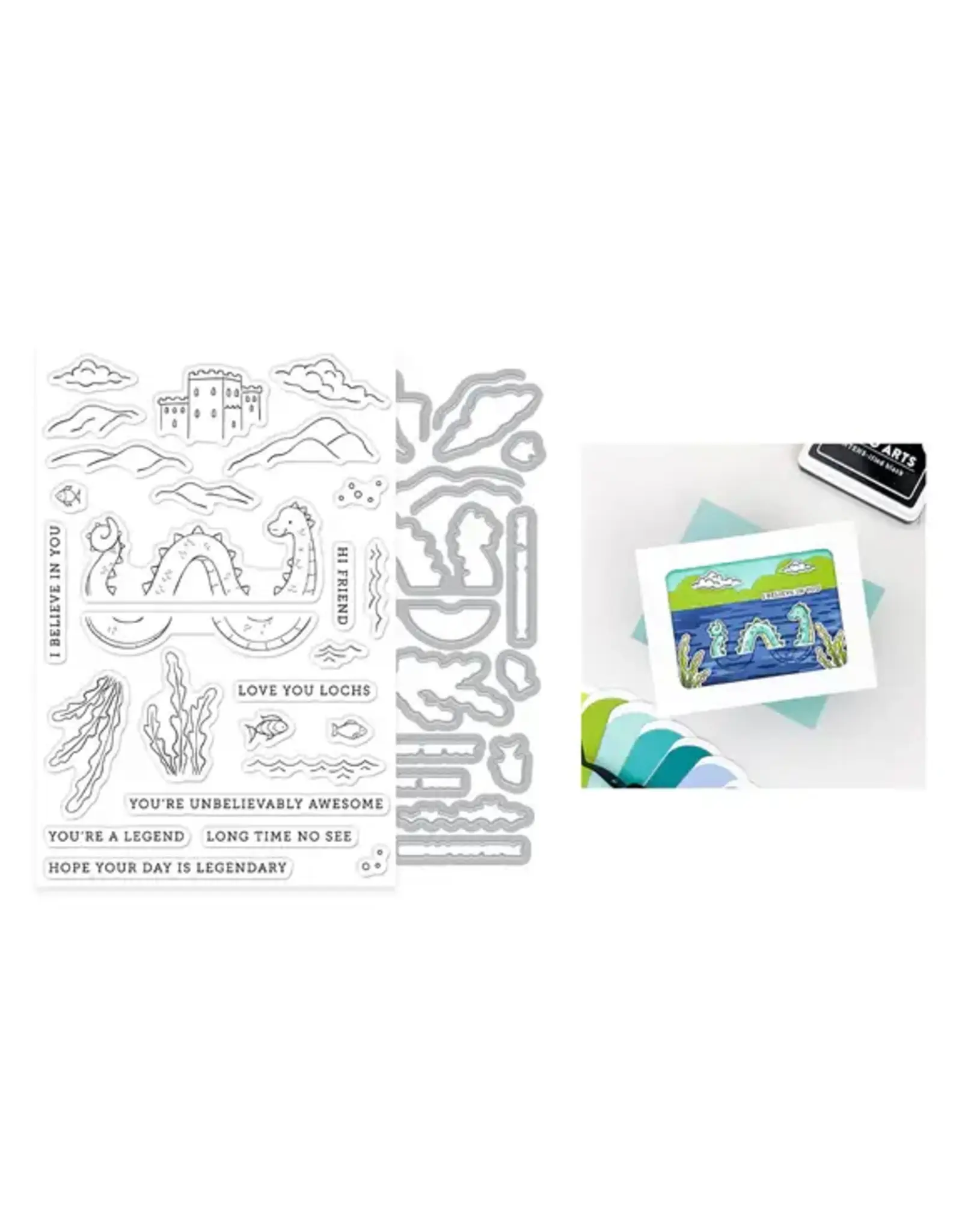 HERO ARTS HERO ARTS UNBELIEVABLY AWESOME CLEAR STAMP AND DIE SET