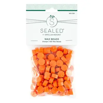 SPELLBINDERS SPELLBINDERS SEALED 3D CHRISTMAS COLLECTION ORANGE WAX BEADS 100/PK