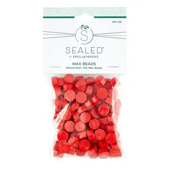SPELLBINDERS SPELLBINDERS SEALED 3D CHRISTMAS COLLECTION VIBRANT RED WAX BEADS 100/PK