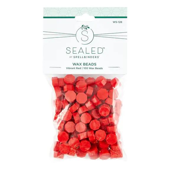 SPELLBINDERS SPELLBINDERS SEALED 3D CHRISTMAS COLLECTION VIBRANT RED WAX BEADS 100/PK