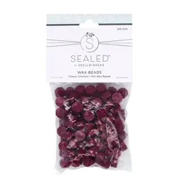 SPELLBINDERS SPELLBINDERS SEALED BY SPELLBINDERS COLLECTION CLASSIC CRIMSON WAX BEADS 100/PK