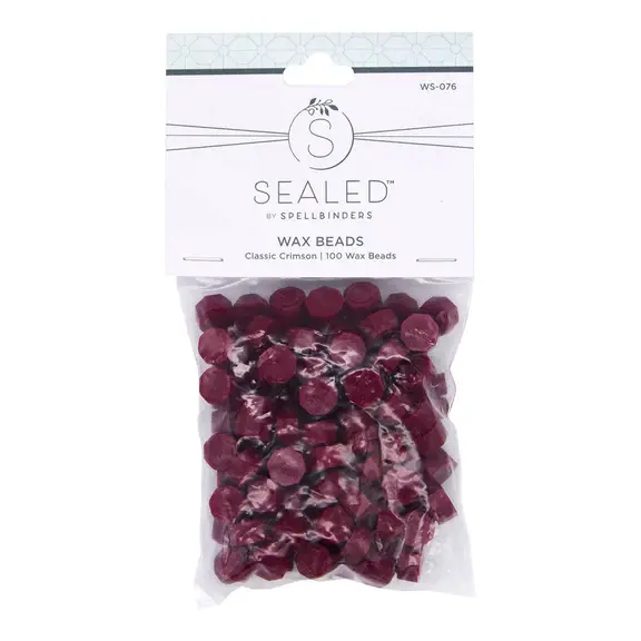 SPELLBINDERS SPELLBINDERS SEALED BY SPELLBINDERS COLLECTION CLASSIC CRIMSON WAX BEADS 100/PK