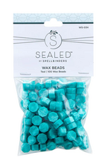 SPELLBINDERS SPELLBINDERS SEALED BY SPELLBINDERS COLLECTION TEAL WAX BEADS 100/PK