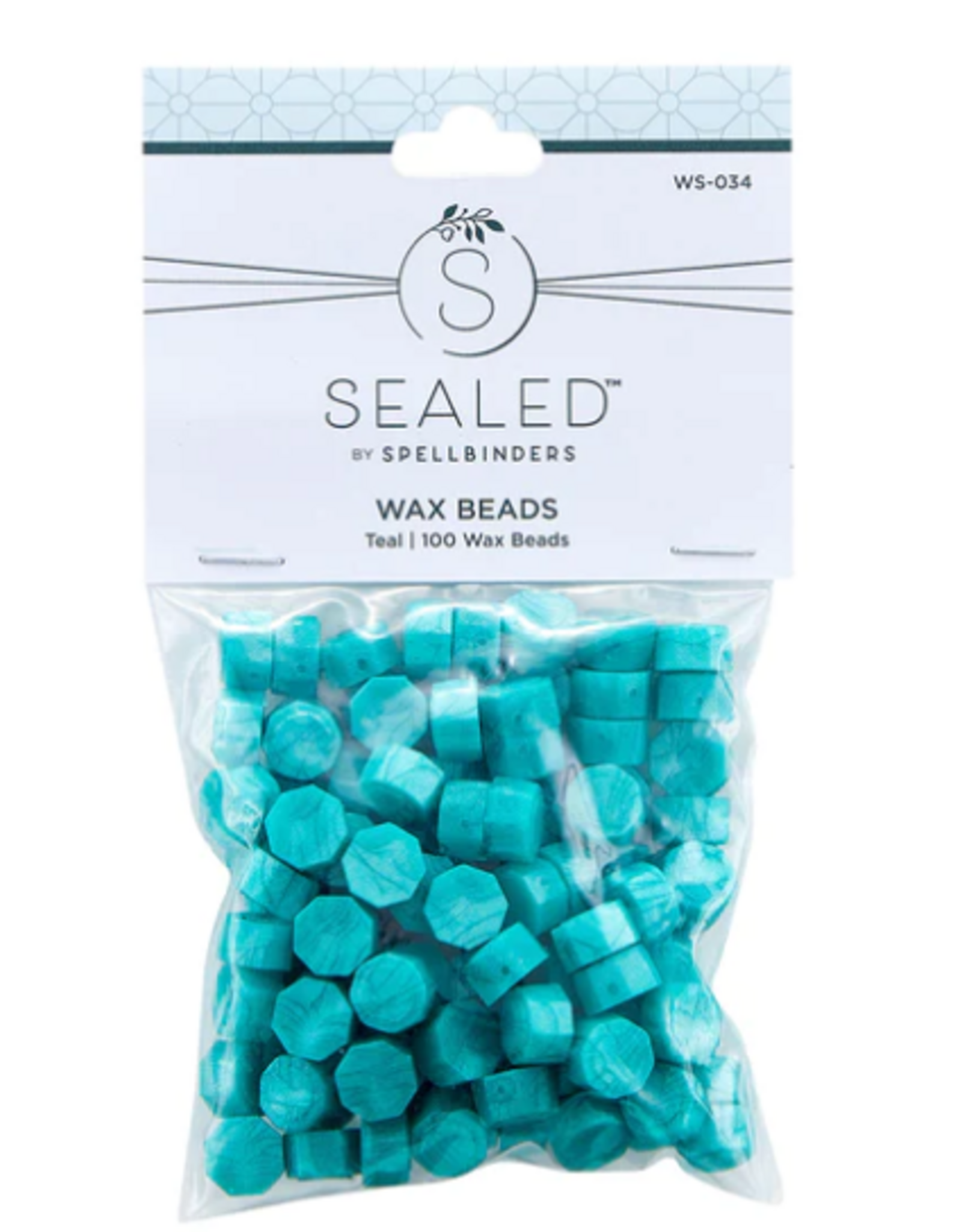 SPELLBINDERS SPELLBINDERS SEALED BY SPELLBINDERS COLLECTION TEAL WAX BEADS 100/PK