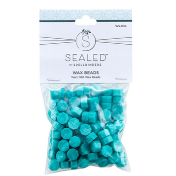 SPELLBINDERS SPELLBINDERS SEALED BY SPELLBINDERS COLLECTION TEAL WAX BEADS 100/PK